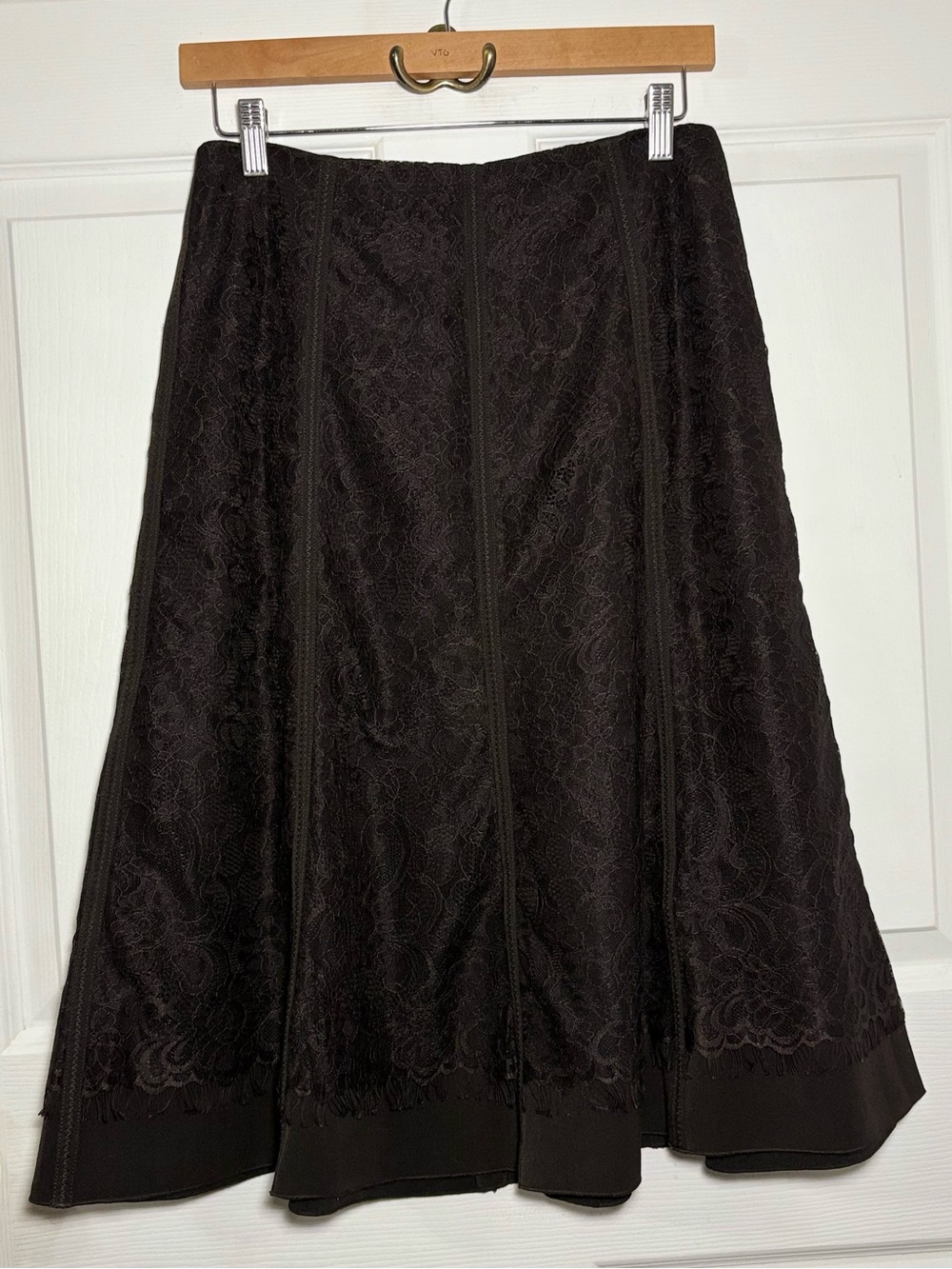 NEW Two Star Dog Lace Midi Skirt S Brown Academia 90s Minimalist Whimsygoth